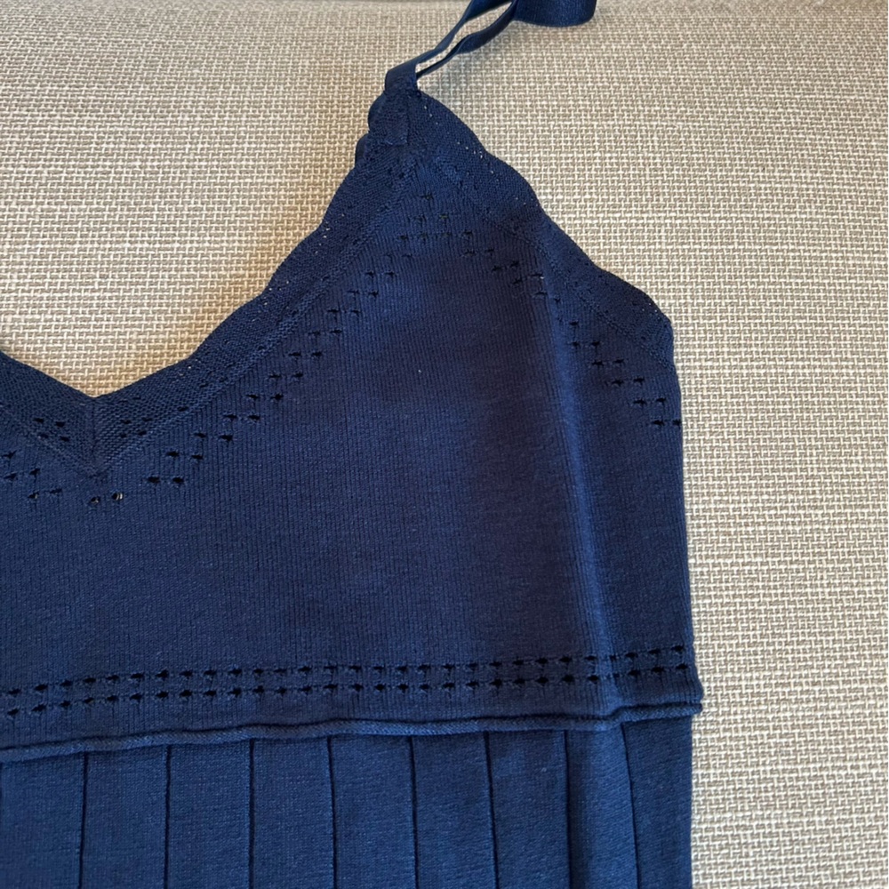 BEST Realisation Par The Charlotte Mini Knit Dress - Navy Blue Causal Vacation - Picture 9 of 11
